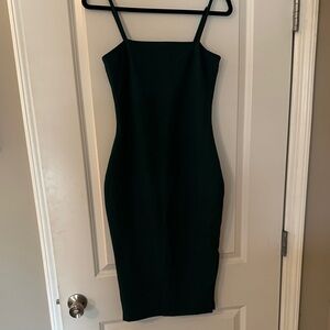 Lulu's Dark Green Midi Dress